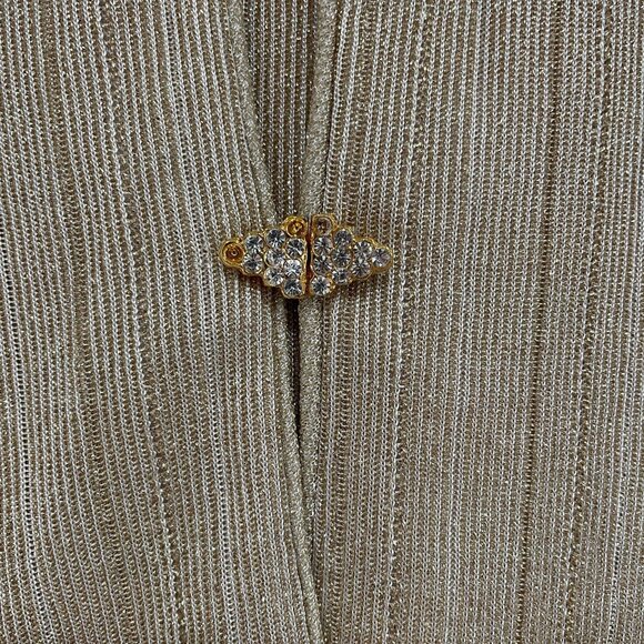 RM Richards Gold Glitter Formal Skirt Suit Set Mother Of Bride Evening Dress 2PC - Picture 7 of 10